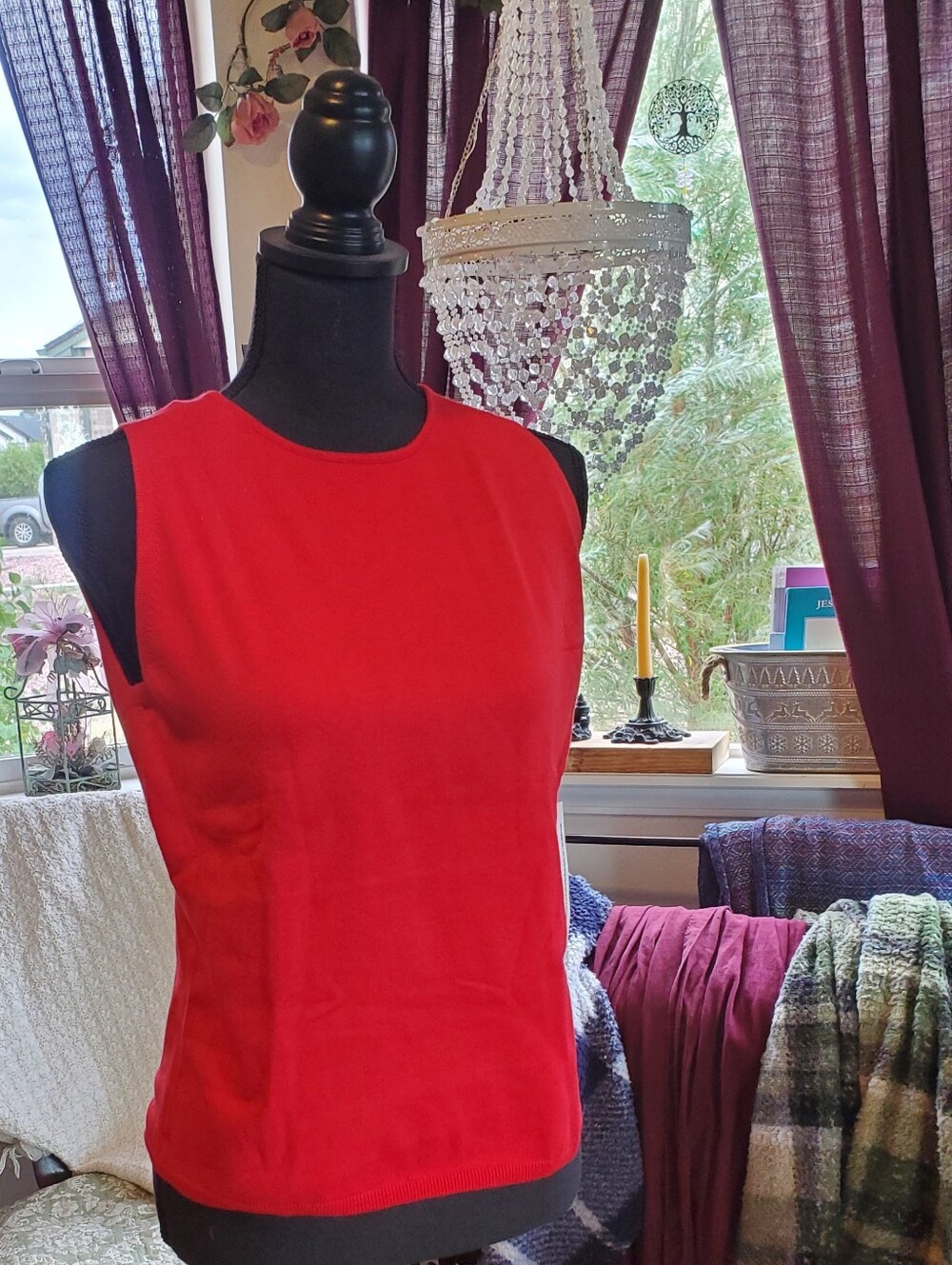 Worth Women's Red Crewneck Sweater